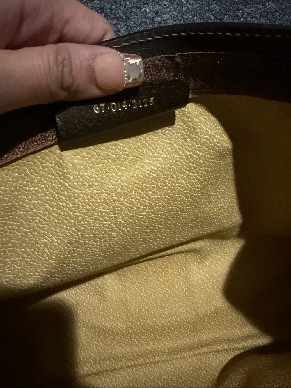 Gucci GG Supreme Web Stripe Clutch in Brown/Tan